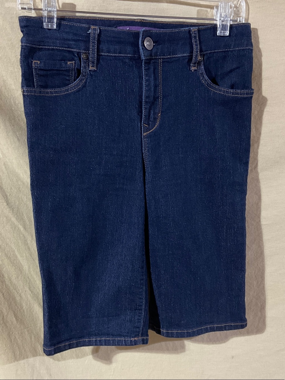Gloria Vanderbilt Size 6 Navy Blue Denim Jean Shorts
